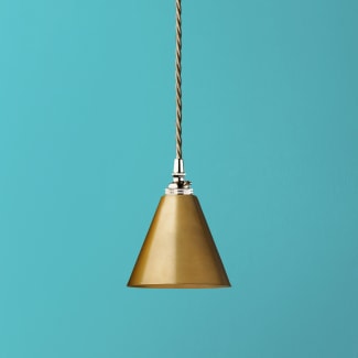 Stanlette pendant shade in antique brass