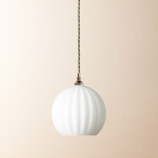 Regular Pumpkin glass shade in opaline glass