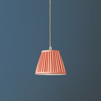 18cm pendant shade in Coral silk