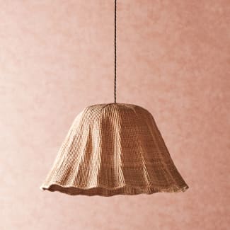 Larger Wonky Wave natural woven palm basket