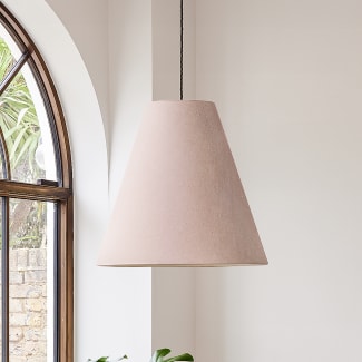 Lutine pendant shade in Parsnip hand made parchment
