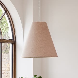 Lutine pendant shade in Natural linen
