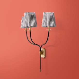 Triple Besidem wall fitting in antique brass