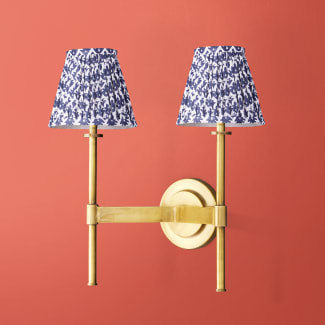Tremmers double wall fitting in antique brass