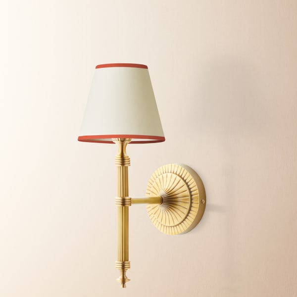 Wrappling wall fitting in antiqued brass