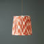 30cm tall tapered pendant shade in orange ikat