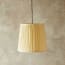 30cm tall tapered pendant shade in cream taj silk