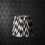 30cm tall tapered pendant shade in black and white ikat