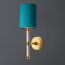Keneggy wall fitting in clear glass and antique brass