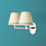 double insignia wall fitting in antique silver
