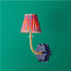 Primrose wall fitting in navy lacquered wood