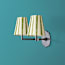 double insignia wall fitting in antique bronze