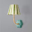 Primrose wall fitting in turquoise lacquered wood