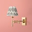 Three fold wall fitting in antique brass