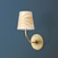 Ripple wall fitting in antique brass
