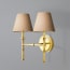 Double Chukka Wall fitting in antiqued brass