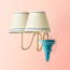 Anthea wall fitting in antique brass and turquoise wood