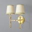 Double Chukka Wall fitting in antiqued brass