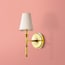 Single Chukka Wall fitting in antiqued brass