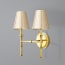 Double Chukka Wall fitting in antiqued brass