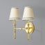Double Chukka Wall fitting in antiqued brass