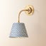 Colombari wall fitting in brass and cane