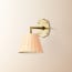 single insignia wall fitting in antique brass