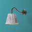 Swan neck wall fitting in antiqued bronze
