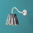 Swan neck wall fitting in chrome
