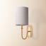 Loop wall fitting in brass
