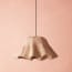 Smallest Wonky Wave natural woven palm basket pendant shade