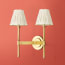 Tremmers double wall fitting in antique brass