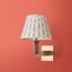 Skipwith single wall fitting in antiqued brass