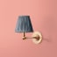 Elbow cordless wall fixture in antique brass