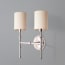 Larger Double chukka wall fixture in antiqued silver
