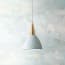 Giorgio pendant shade in chalk blue with stone interior
