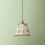 7 inch pendant shade in emerald Ferns linen by GP & J Baker