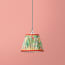 7 inch pendant shade in emerald Little Magnolia linen by GP & J Baker