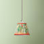 7 inch pendant shade in emerald Little Magnolia linen by GP & J Baker