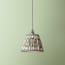 7 inch pendant shade in blue and green Small Ikat Spot linen by GP & J Baker