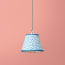 7 inch pendant shade in blue and indigo Polka Dot paper by GP & J Baker