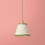 7 inch pendant shade in pink and green Polka Dot paper by GP & J Baker