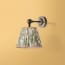 Mini elbow wall fitting IP44 in antique bronze