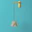 Swinger wall fitting in antiqued brass