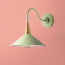 Cone wall fitting in frosty green