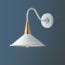Cone wall fitting in chalk blue