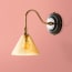 Drake wall fitting in wood and brass