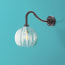 Swan neck wall fitting in antiqued bronze