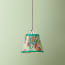 7 inch pendant lamp shade in green Paisley by Matthew Williamson