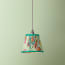 7 inch pendant lamp shade in green Paisley by Matthew Williamson